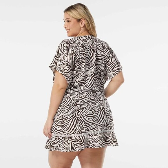 NWT Coco Reef Women's Adorn Cover Up Beach Dress Zebra Size M $120 LLL515 - Picture 2 of 3